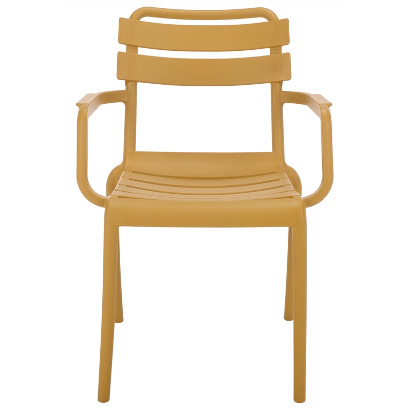 Safavieh Sarah Plastic Dining Armchair Set of 2  in Yellow