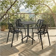 Safavieh Stella Square Plastic Bistro Table  in Black
