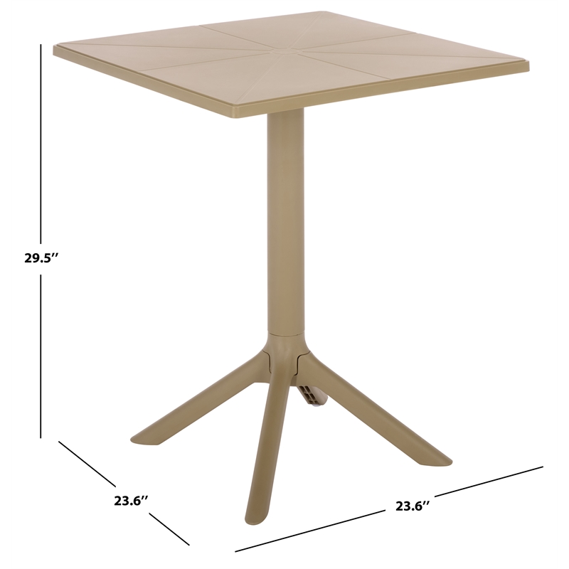 Safavieh Stella Square Plastic Bistro Table  in Beige