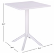 Safavieh Stella Square Plastic Bistro Table  in White