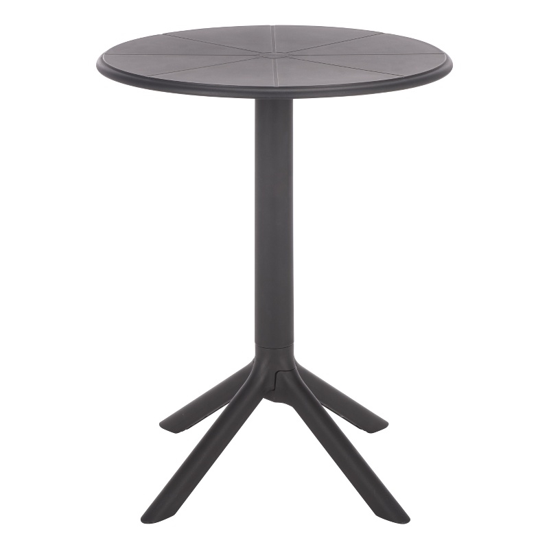 Safavieh Stella Round Plastic Bistro Table in Black