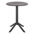 Safavieh Stella Round Plastic Bistro Table in Black