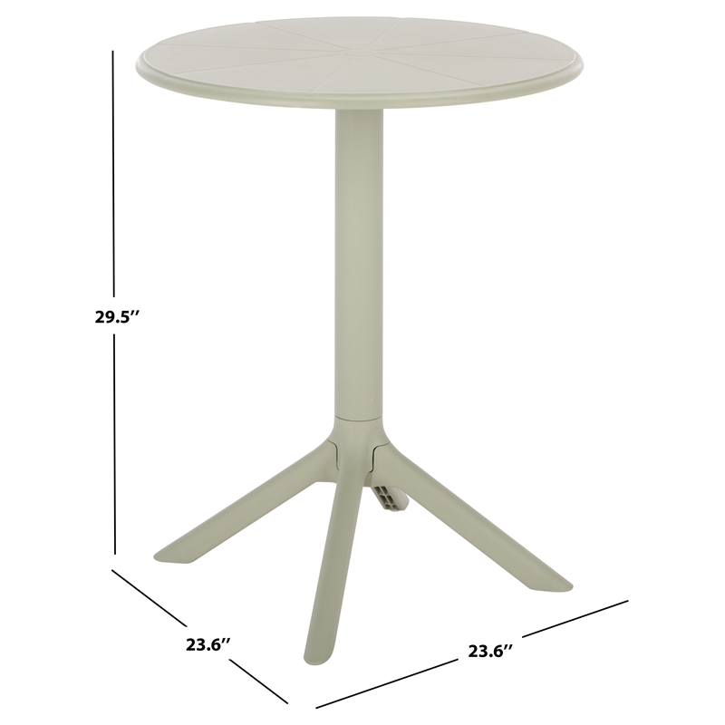 Safavieh Stella Round Plastic Bistro Table in Green