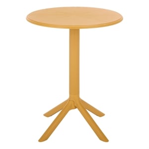 Safavieh Stella Round Plastic Bistro Table in Yellow