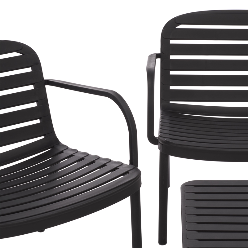 Safavieh Thompson Living Set in Black