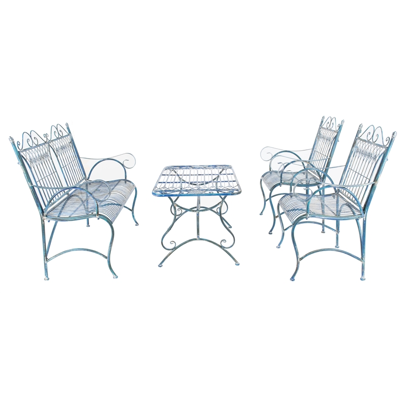 Safavieh Leah 4 Piece Iron Set in Blue