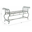 Safavieh Brielle Iron Bench in Green