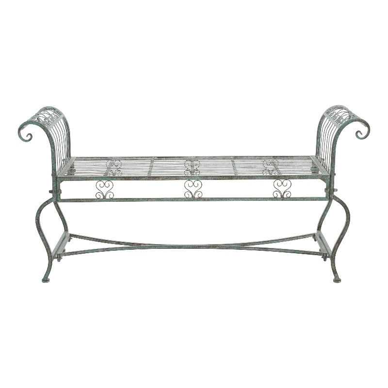 Safavieh Brielle Iron Bench in Green