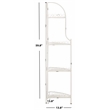 Safavieh Abarrane 4 Tier Iron Corner Shelf in White