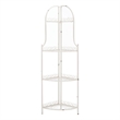 Safavieh Abarrane 4 Tier Iron Corner Shelf in White