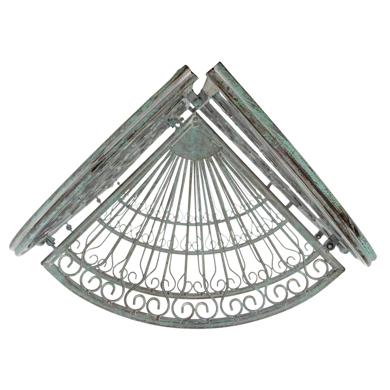 Safavieh Abarrane 4 Tier Iron Corner Shelf in Green