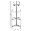 Safavieh Abarrane 4 Tier Iron Corner Shelf in Green