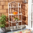 Safavieh Amaris 4 Iron Tier Shelf in White