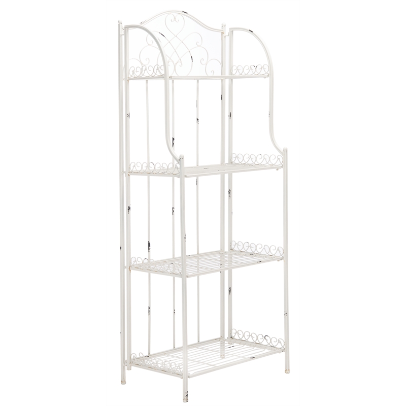 Safavieh Amaris 4 Iron Tier Shelf in White