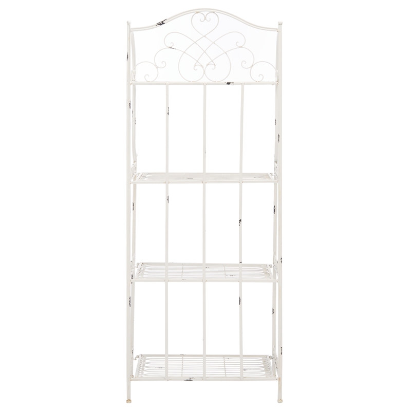 Safavieh Amaris 4 Iron Tier Shelf in White