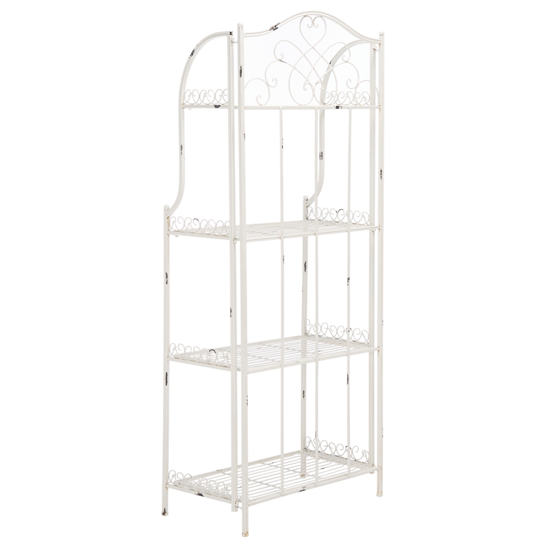 Safavieh Amaris 4 Iron Tier Shelf in White
