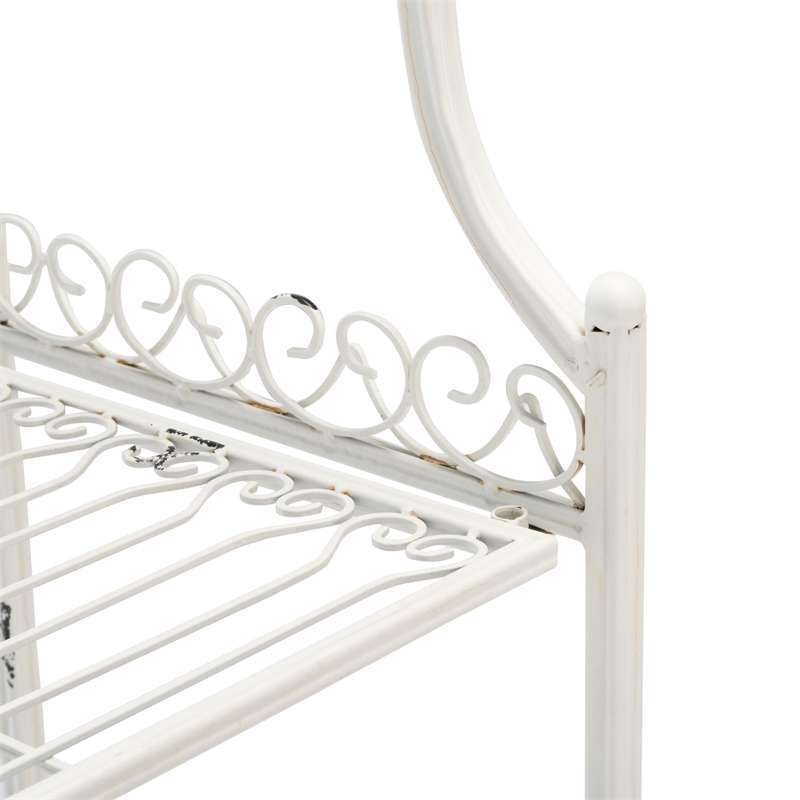 Safavieh Amaris 4 Iron Tier Shelf in White