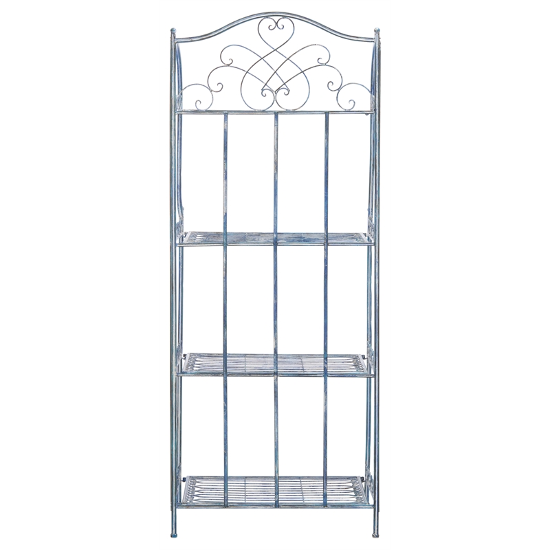 Safavieh Amaris 4 Iron Tier Shelf in Blue