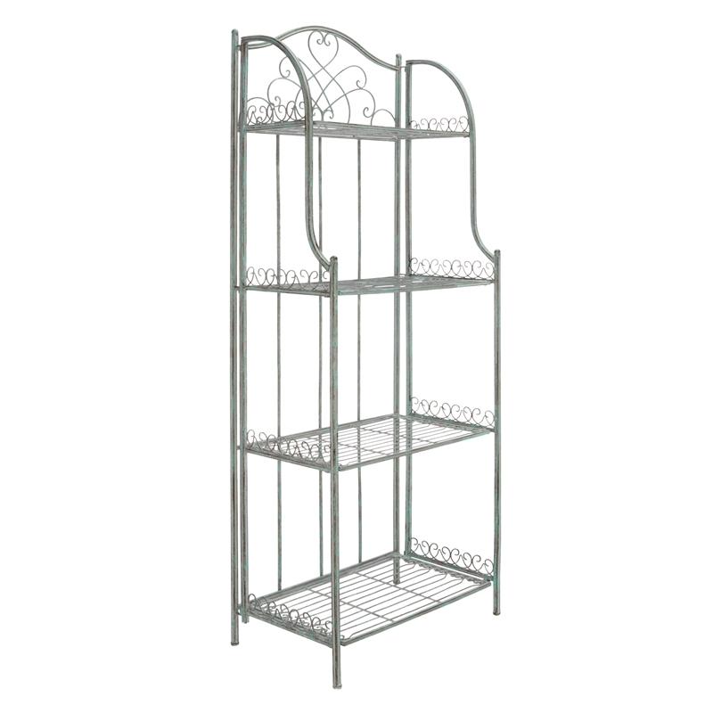 Safavieh Amaris 4 Iron Tier Shelf in Green