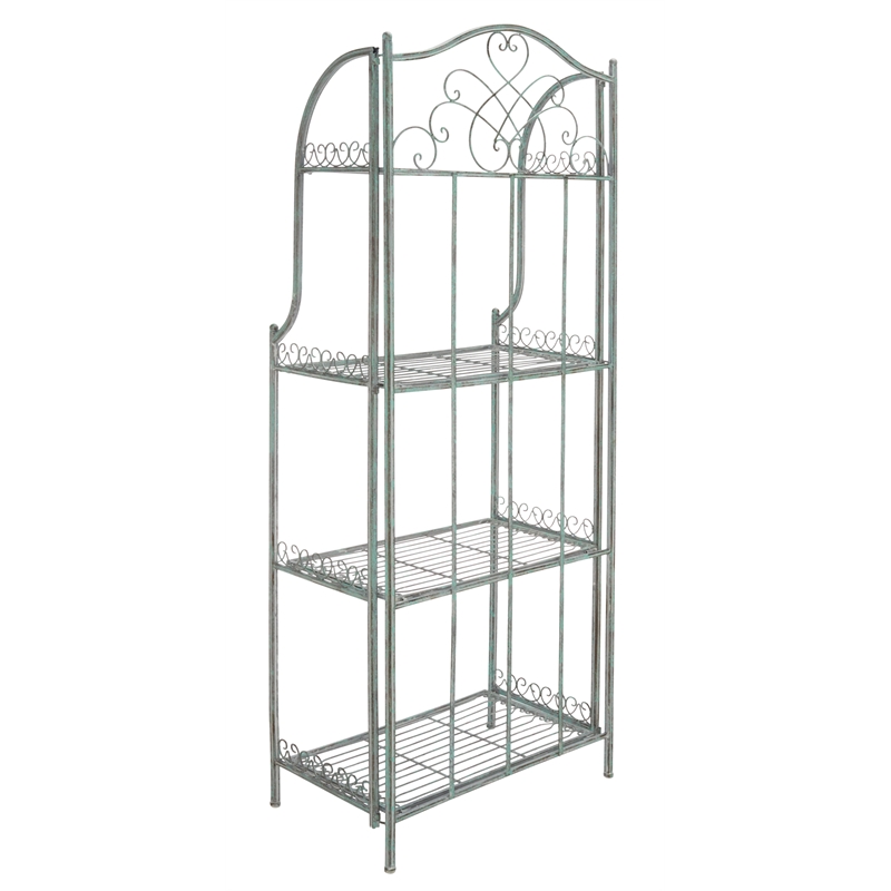 Safavieh Amaris 4 Iron Tier Shelf in Green
