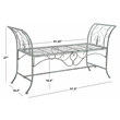 Safavieh Adina Iron Bench in Green