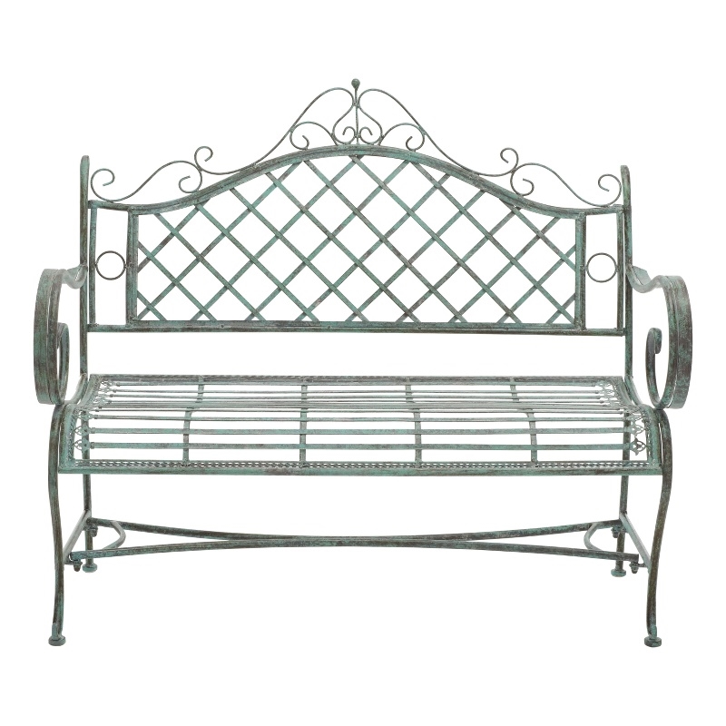 Safavieh Abner Iron Bench in Green