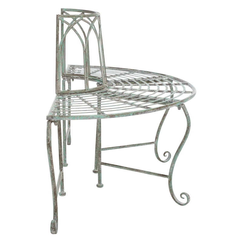 Safavieh Abia Tree Iron Bench in Green