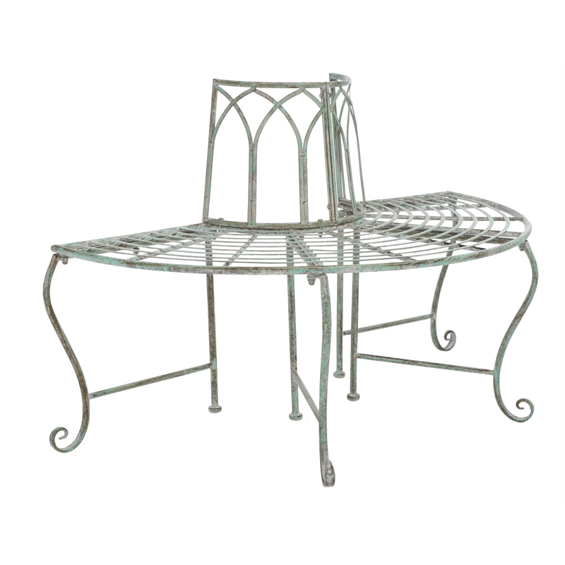 Safavieh Abia Tree Iron Bench in Green