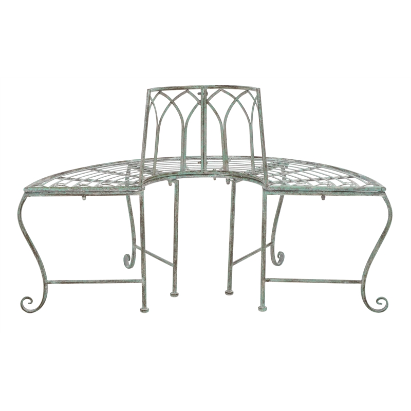 Safavieh Abia Tree Iron Bench in Green