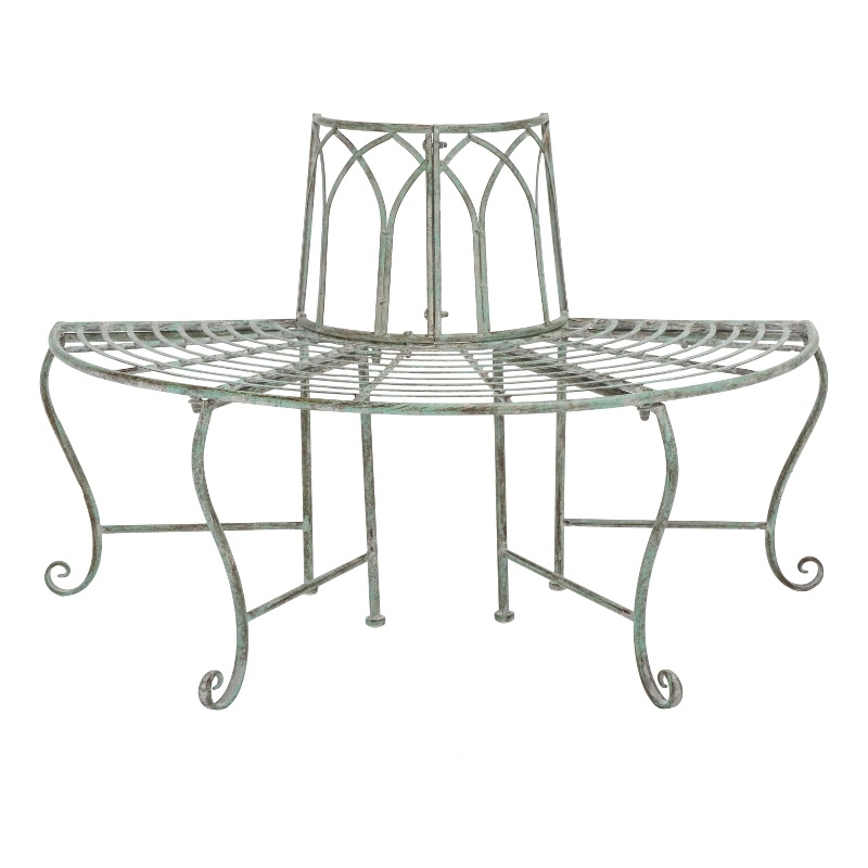 Safavieh Abia Tree Iron Bench in Green