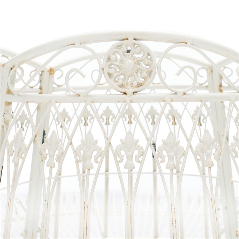 Safavieh Ally Darling Tree Iron Bench in White