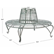 Safavieh Ally Darling Tree Iron Bench in Green