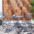 Safavieh Belen Iron Bistro Set in Blue