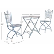 Safavieh Belen Iron Bistro Set in Blue