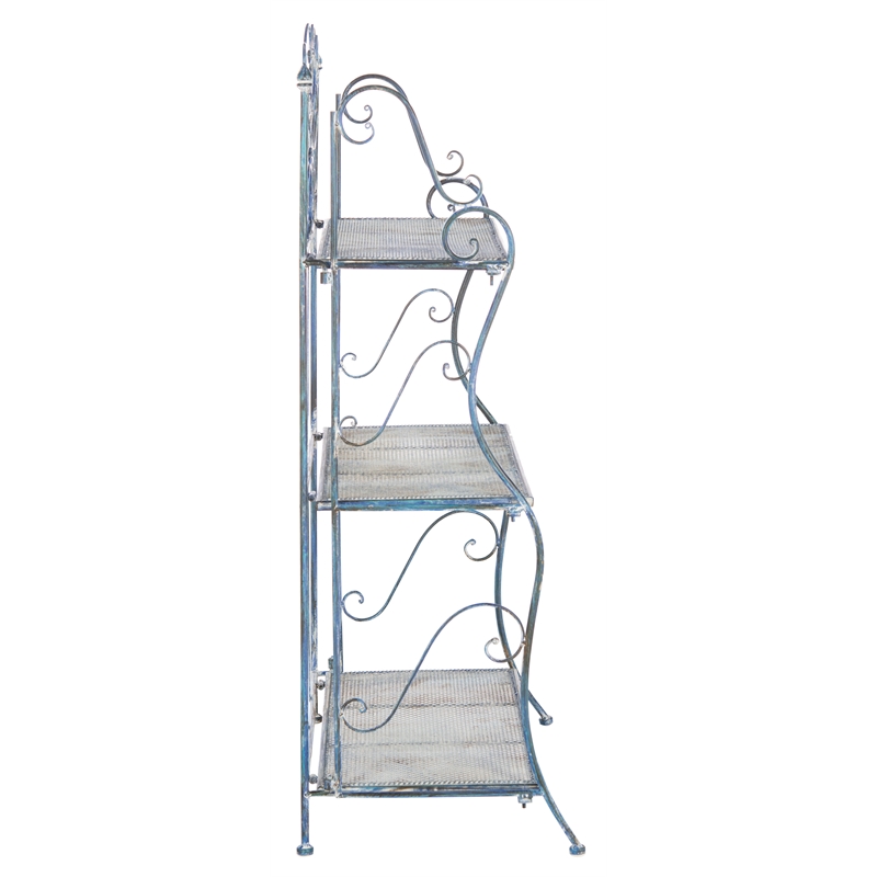 Safavieh Torus 3-Tier Iron Shelf in Blue