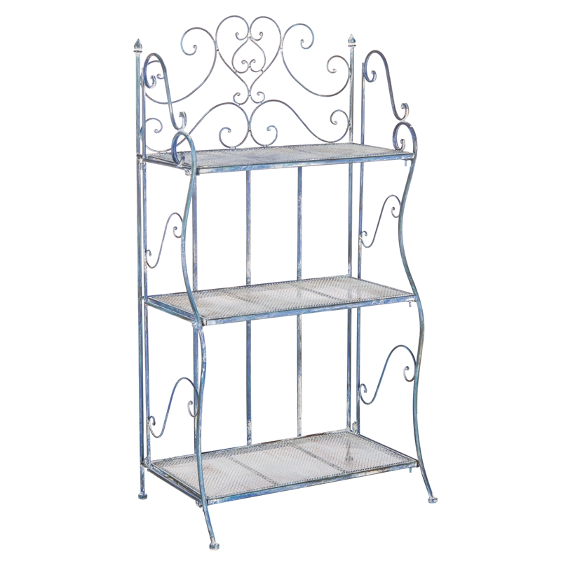 Safavieh Torus 3-Tier Iron Shelf in Blue