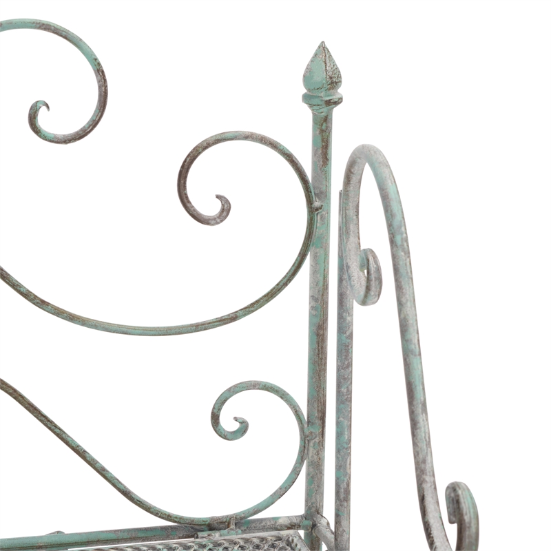 Safavieh Torus 3-Tier Iron Shelf in Green
