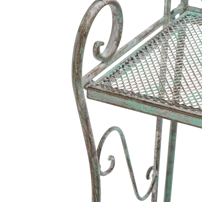 Safavieh Torus 3-Tier Iron Shelf in Green