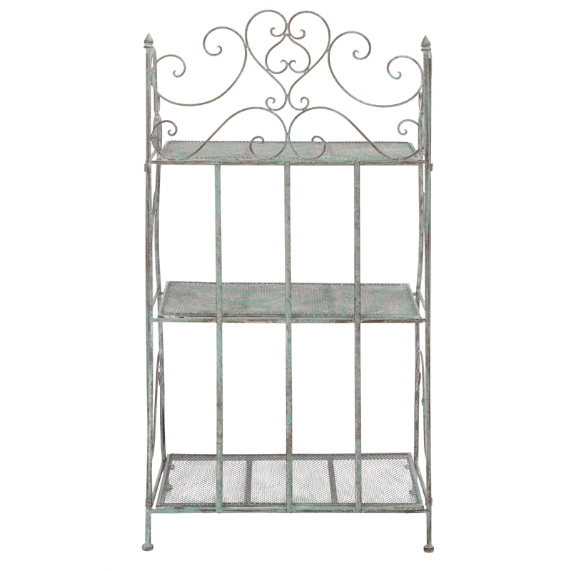 Safavieh Torus 3-Tier Iron Shelf in Green