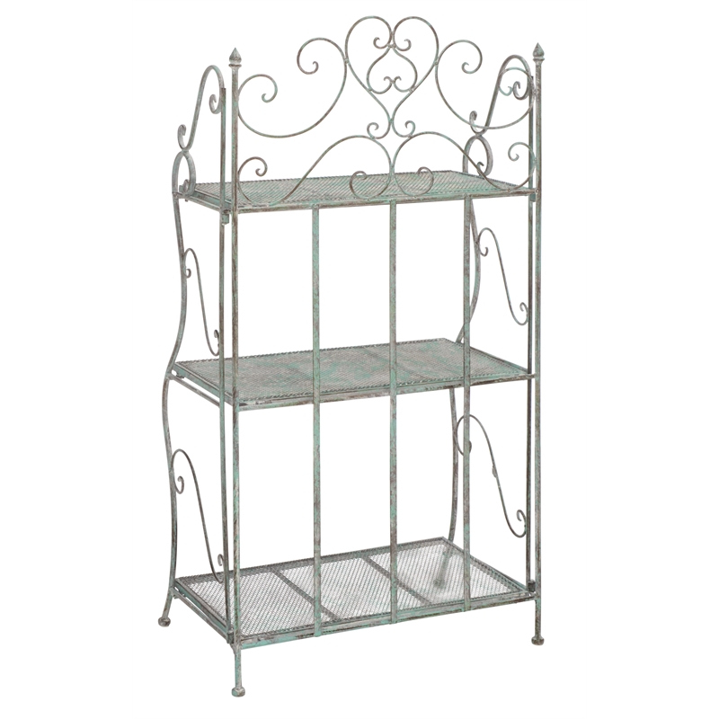 Safavieh Torus 3-Tier Iron Shelf in Green