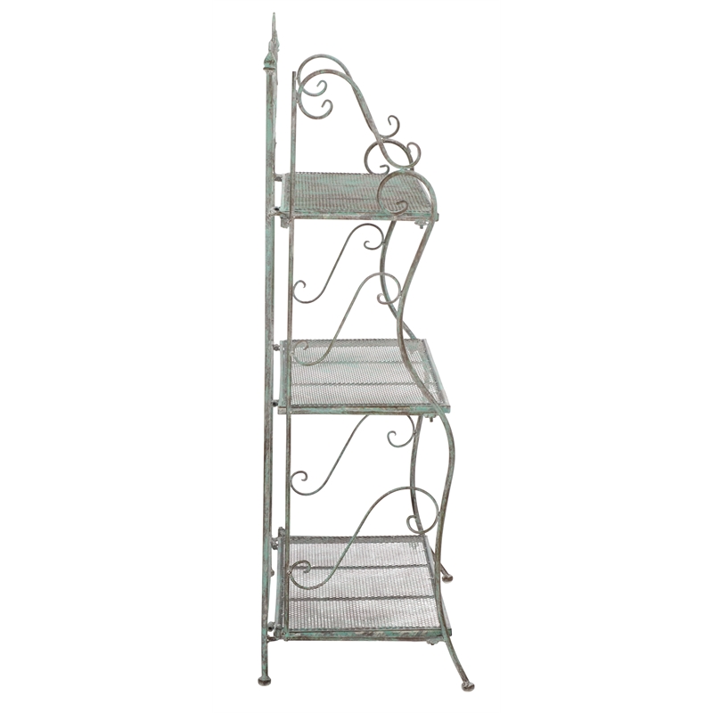 Safavieh Torus 3-Tier Iron Shelf in Green