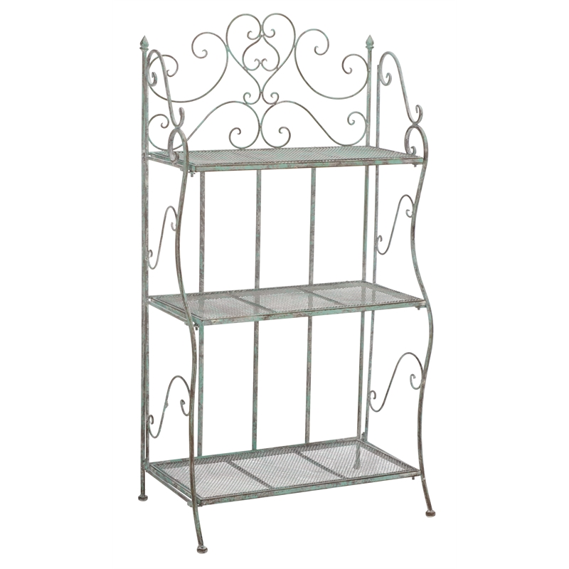 Safavieh Torus 3-Tier Iron Shelf in Green