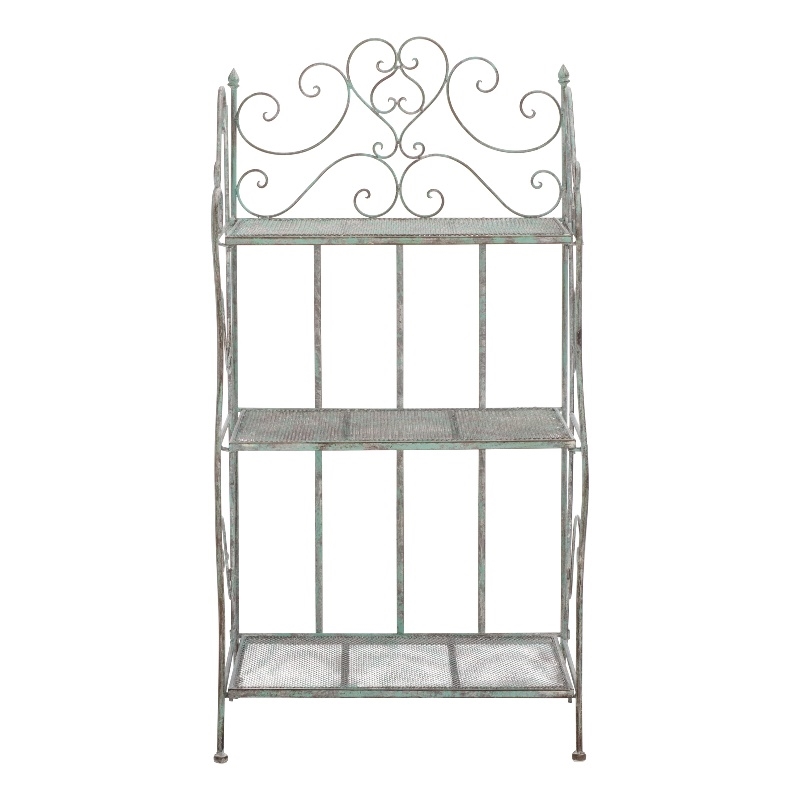 Safavieh Torus 3-Tier Iron Shelf in Green