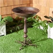 Safavieh Orian Iron Bird Bath in Brown