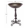 Safavieh Orian Iron Bird Bath in Brown
