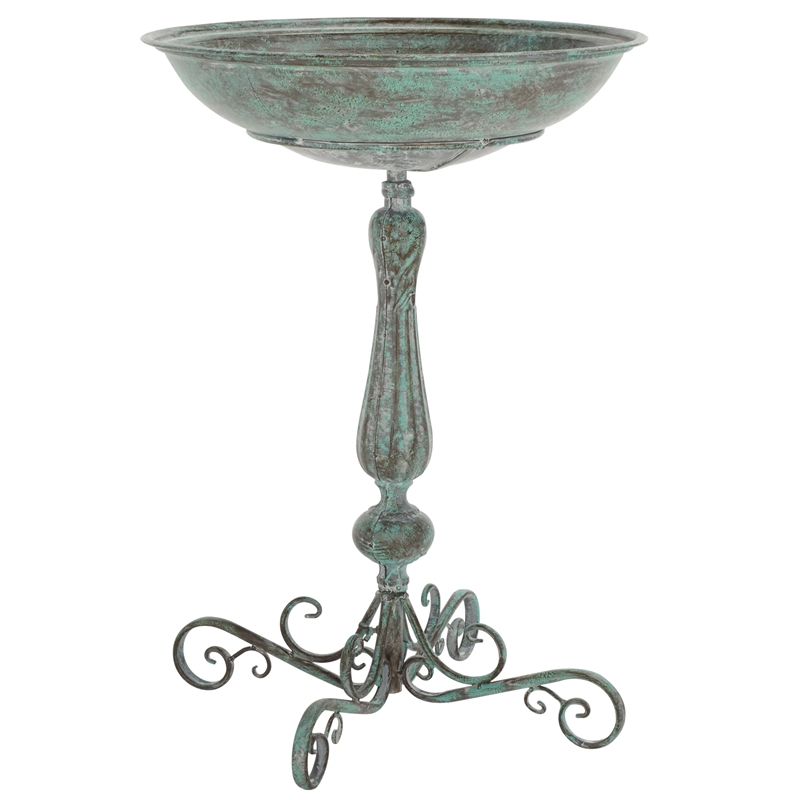 Safavieh Orian Iron Bird Bath in Green
