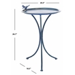 Safavieh Kensi Iron Bird Bath in Blue