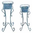 Safavieh Hendrick Iron Planters in Blue