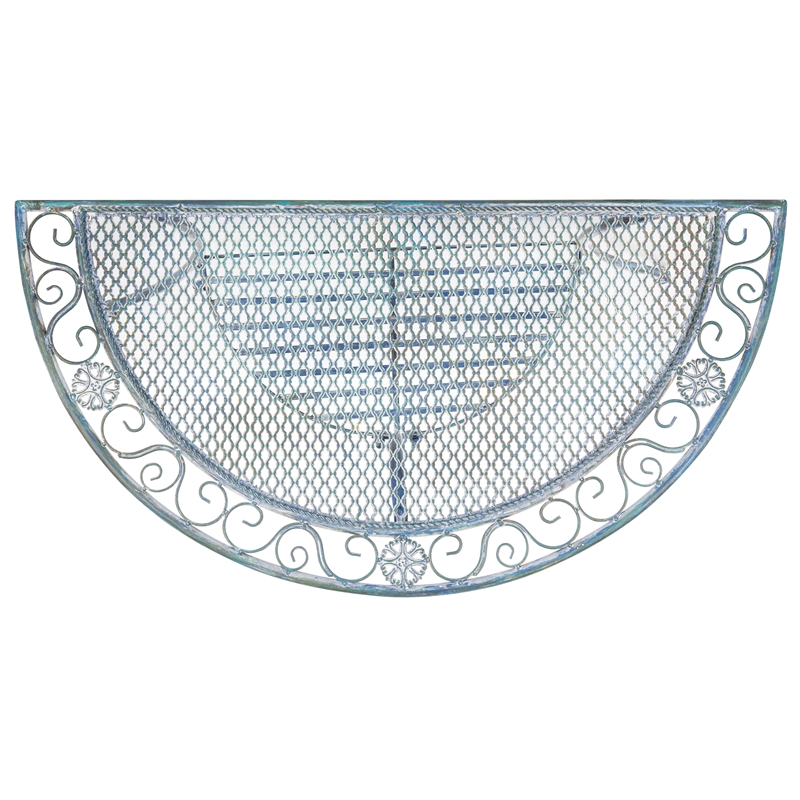 Safavieh Genson Half-Moon Iron Console Table in Blue