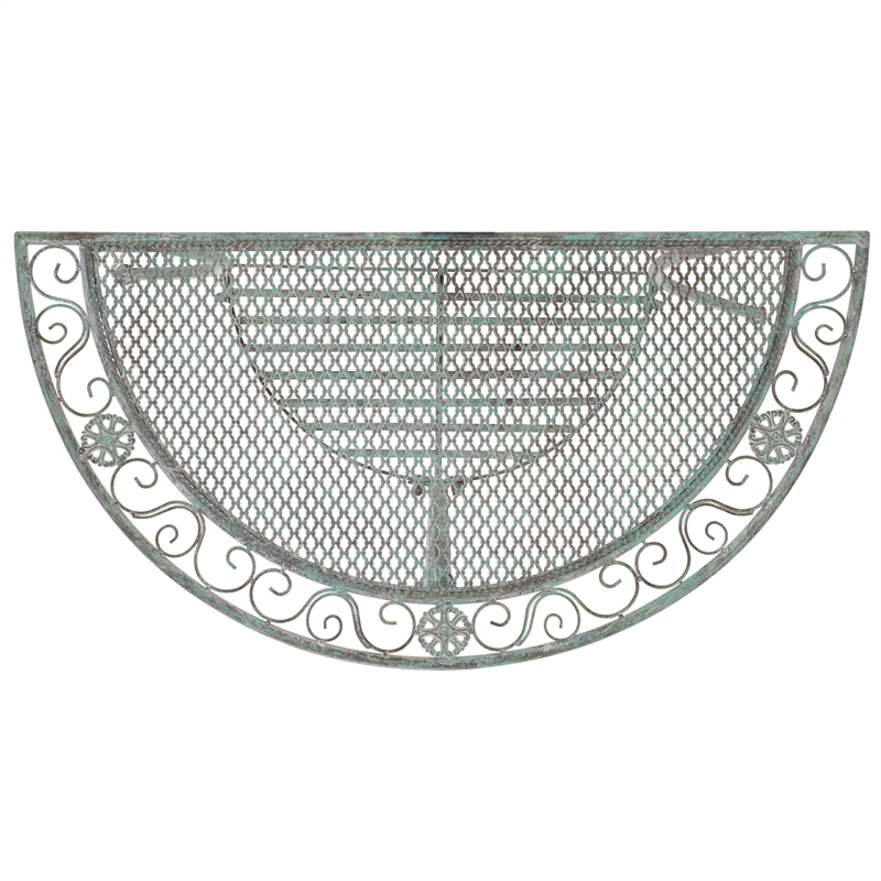 Safavieh Genson Half-Moon Iron Console Table in Green